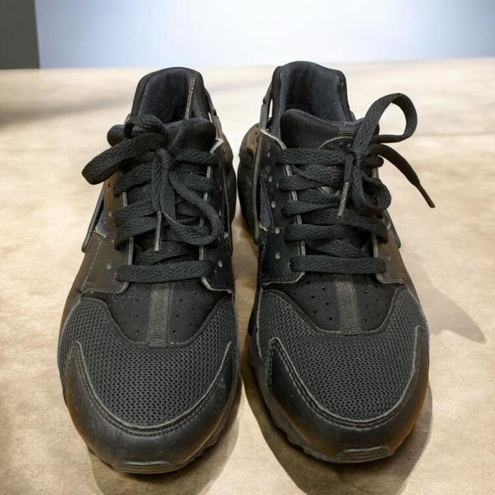 Black Athletic Lace-Up Sneakers
